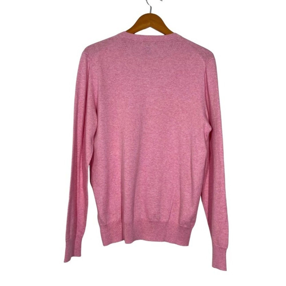 Gap Mens Pink V-Neck‎ Sweater 100% Cotton Heathered Knit Sz S NEW Classic Basic - Picture 4 of 8